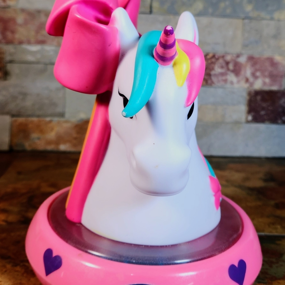 JoJo Siwa Unicorn With Pink Bow • Rainbow Color Hair • Unicorn Horn •